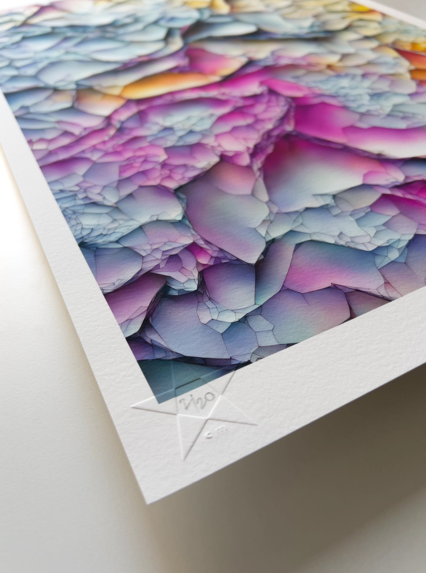 A close up detail of the hand-written limited edition number in the lower left corner of the print.