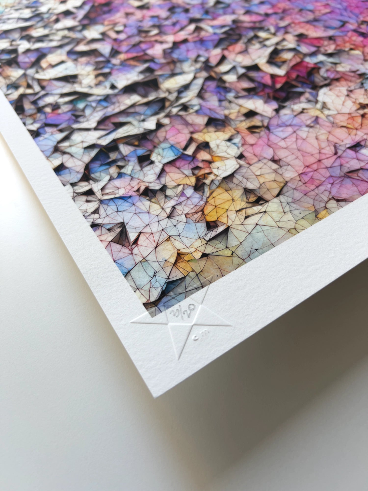 A close up detail of the hand-written limited edition number in the lower left corner of the print.