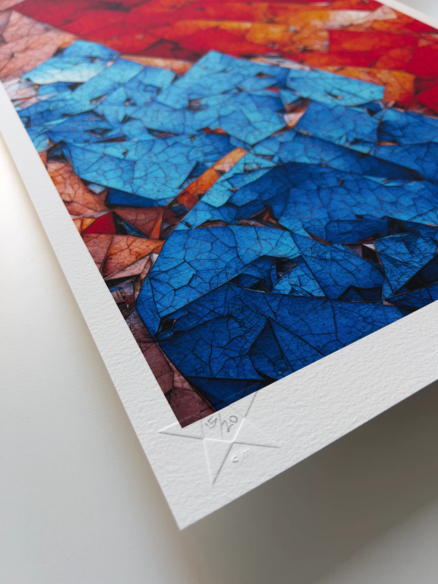 A close up detail of the hand-written limited edition number in the lower left corner of the print.